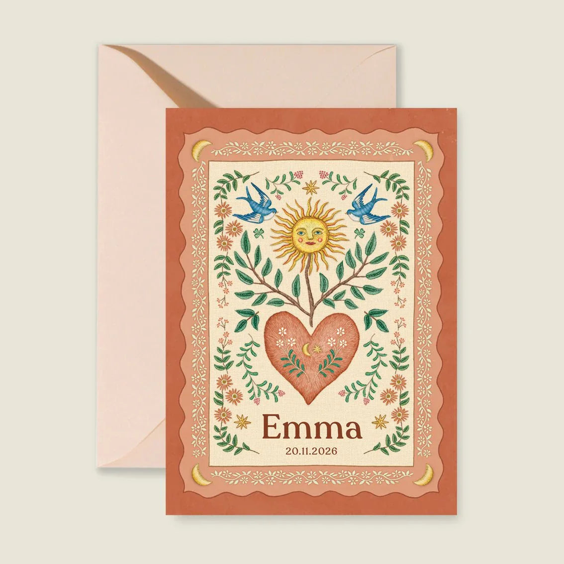 Geboortekaartje Sparrow Birds Terra - Story of July