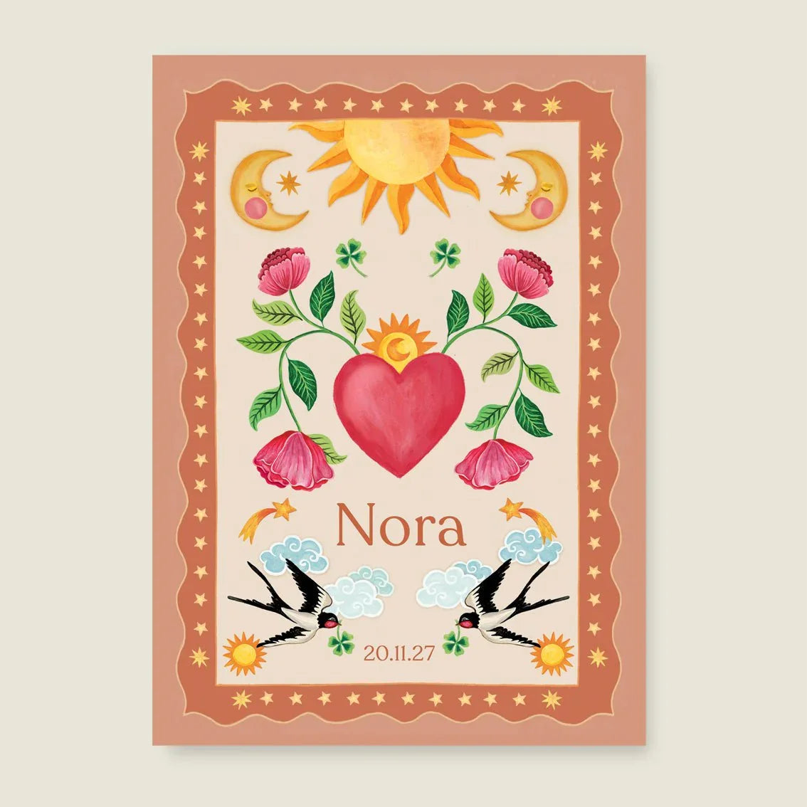 Geboortekaartje Sparrow Heart - Story of July