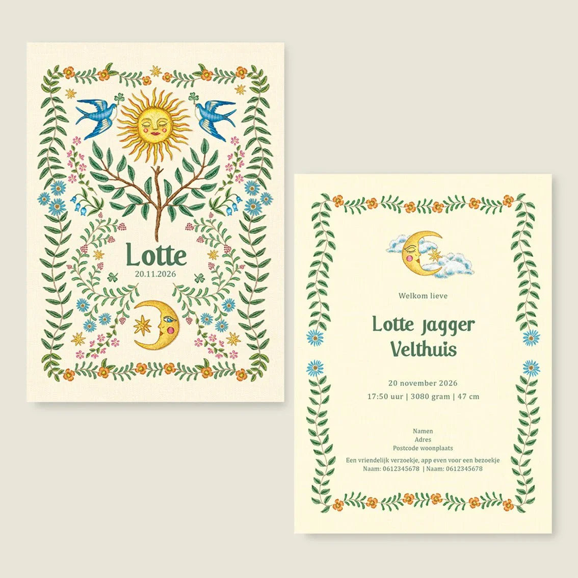 Geboortekaartje Under The Sun - Story of July