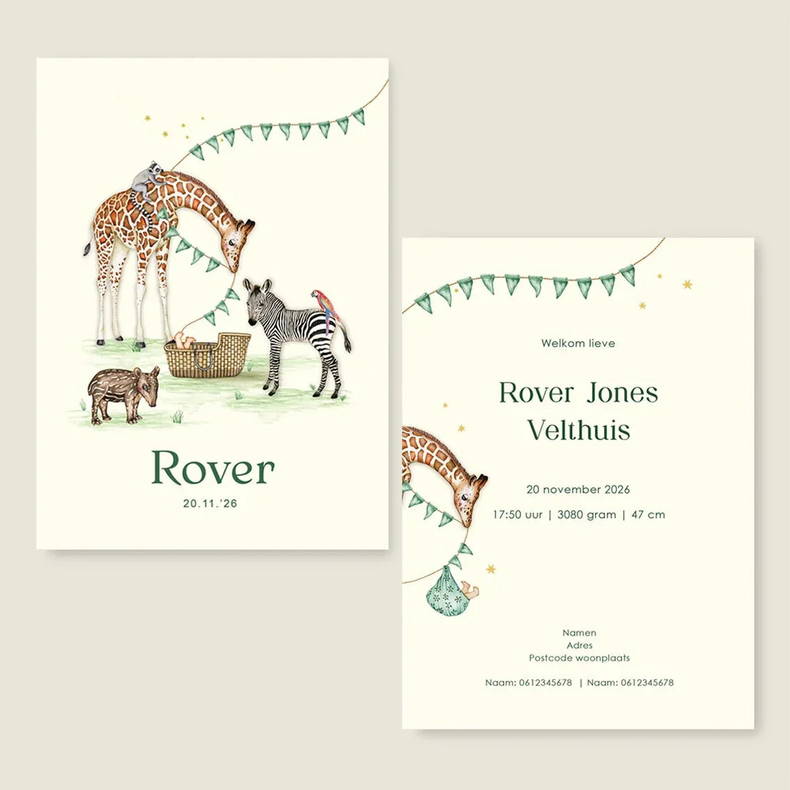 Geboortekaartje Welcome Baby - Story of July