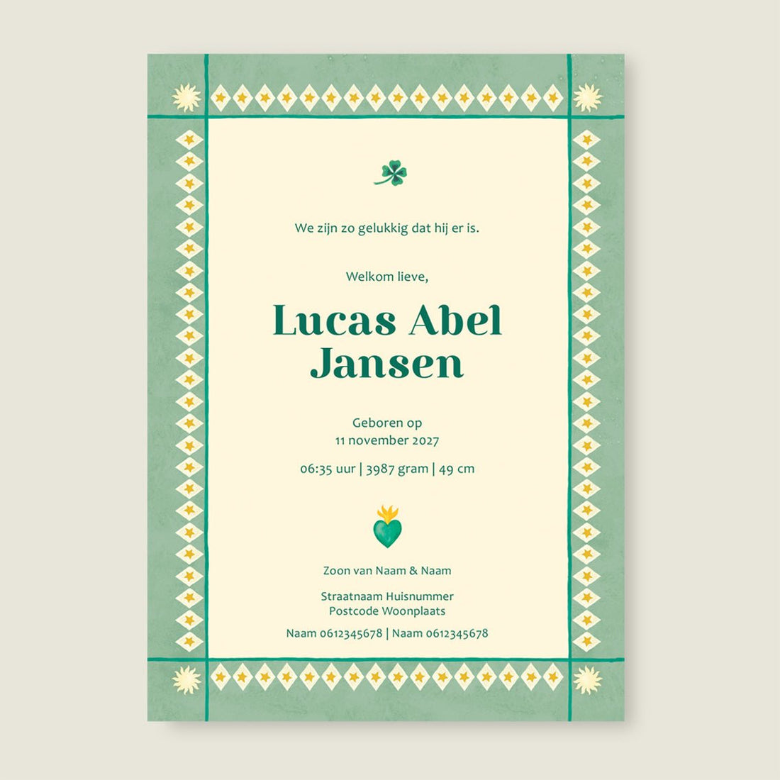 Geboortekaartje With Love - Story of July