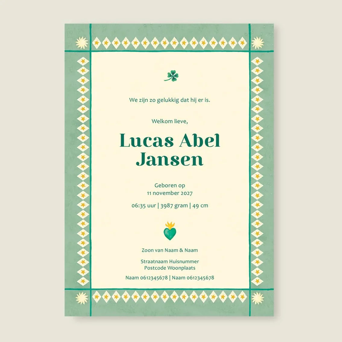 Geboortekaartje With Love - Story of July