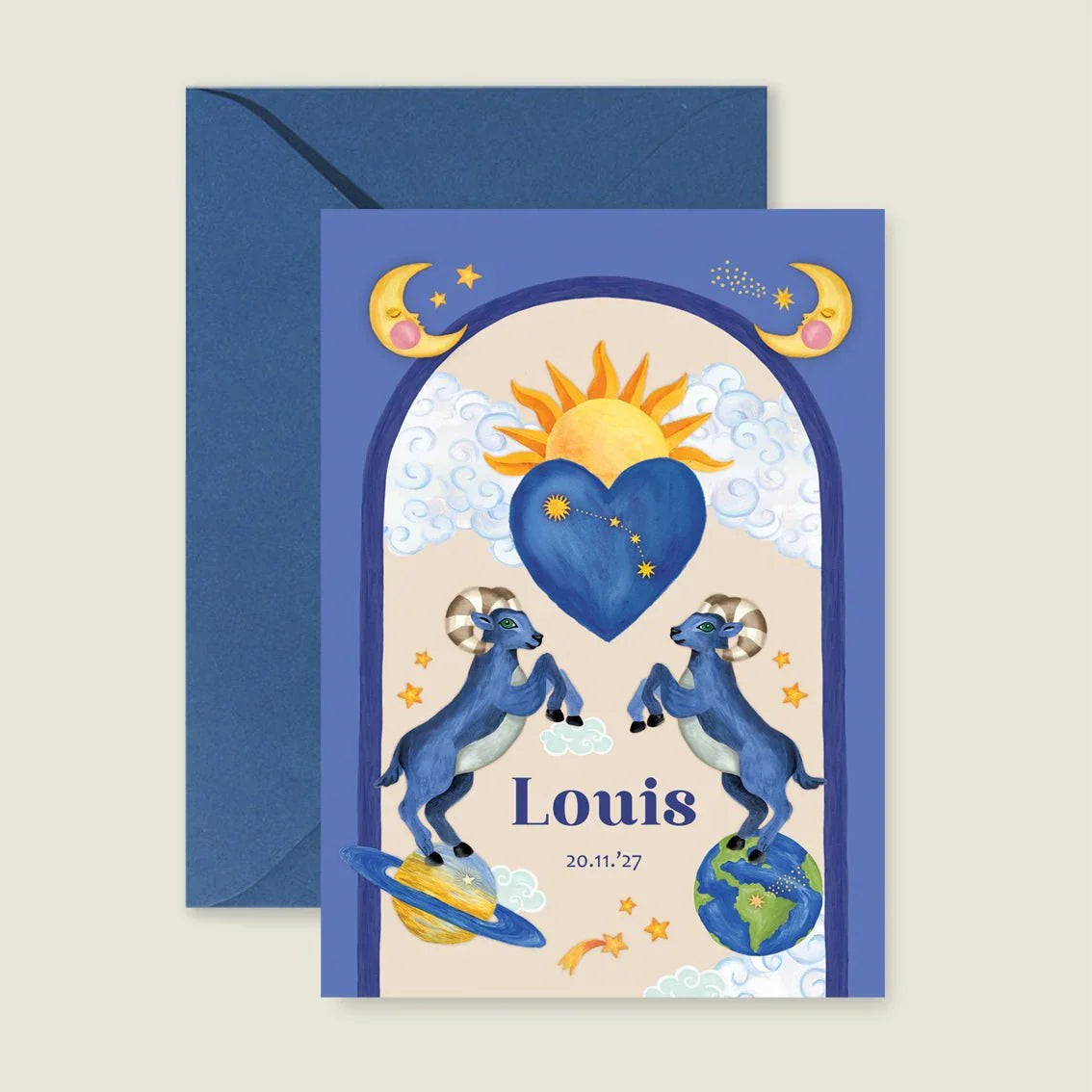 Geboortekaartje Zodiac Aries - Story of July