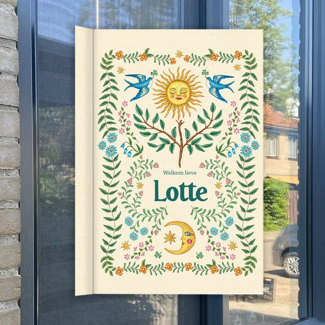 Makelaarsbord in stijl geboortekaartje - Story of July