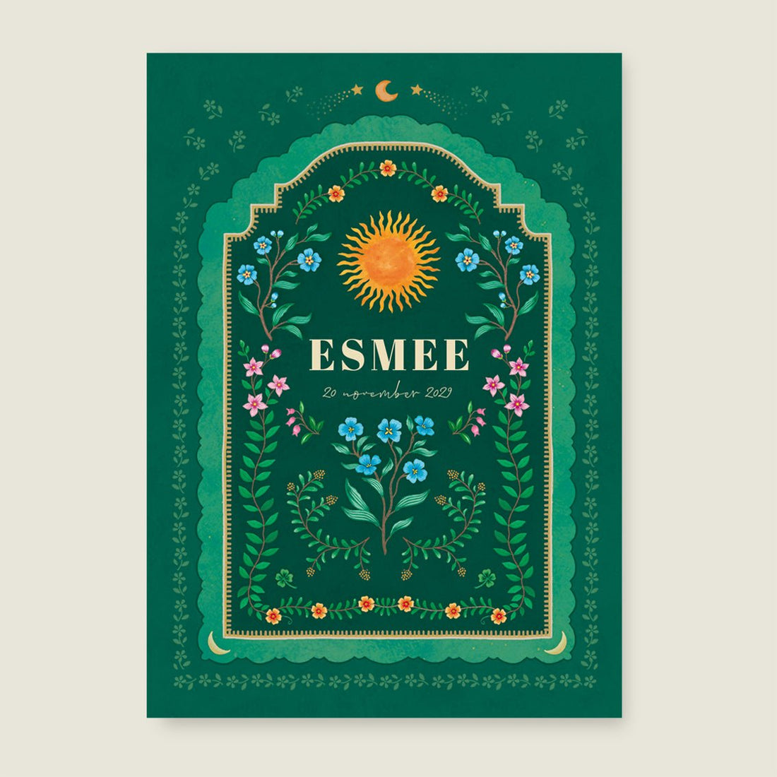 Print Blooming Sun Green - Story of July