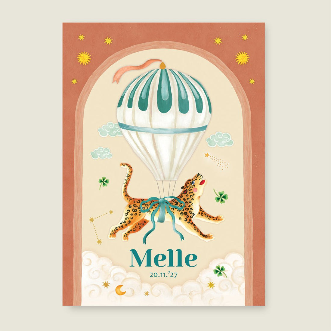 Print Bow Panther Balloon - Story of July