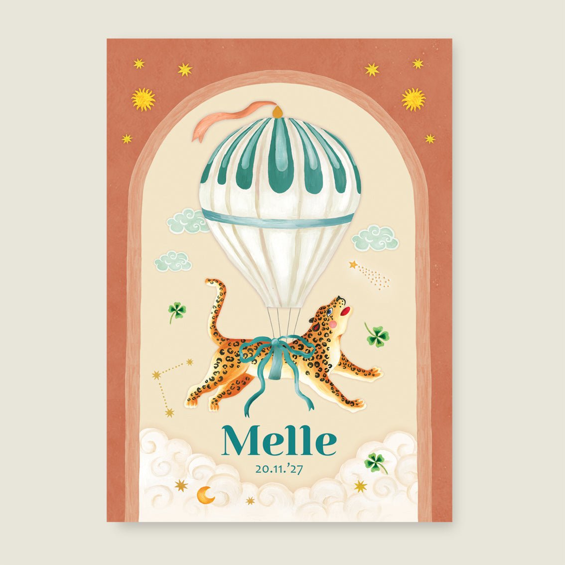 Print Bow Panther Balloon - Story of July