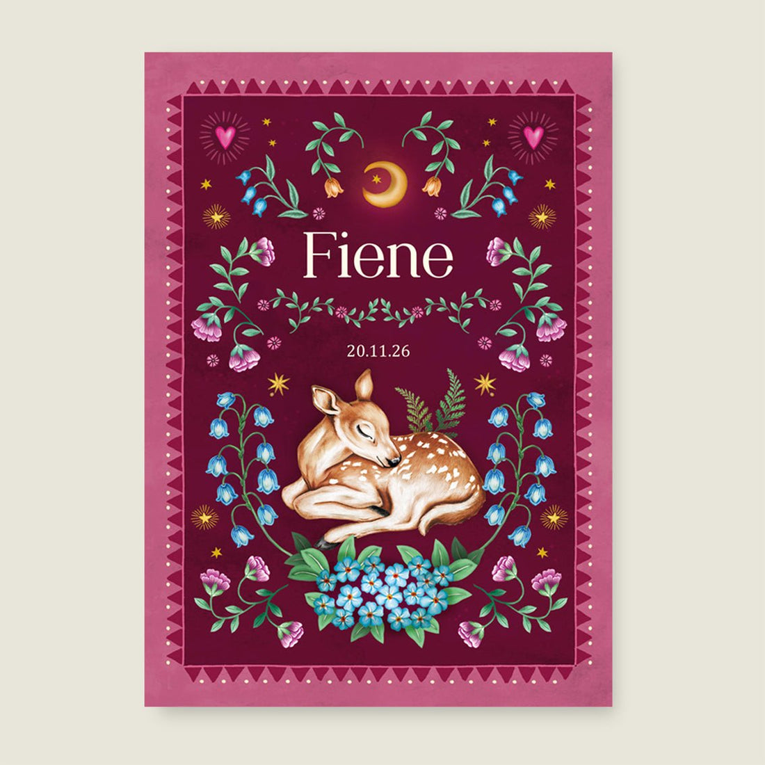 Print Dear Moonlight Red - Story of July