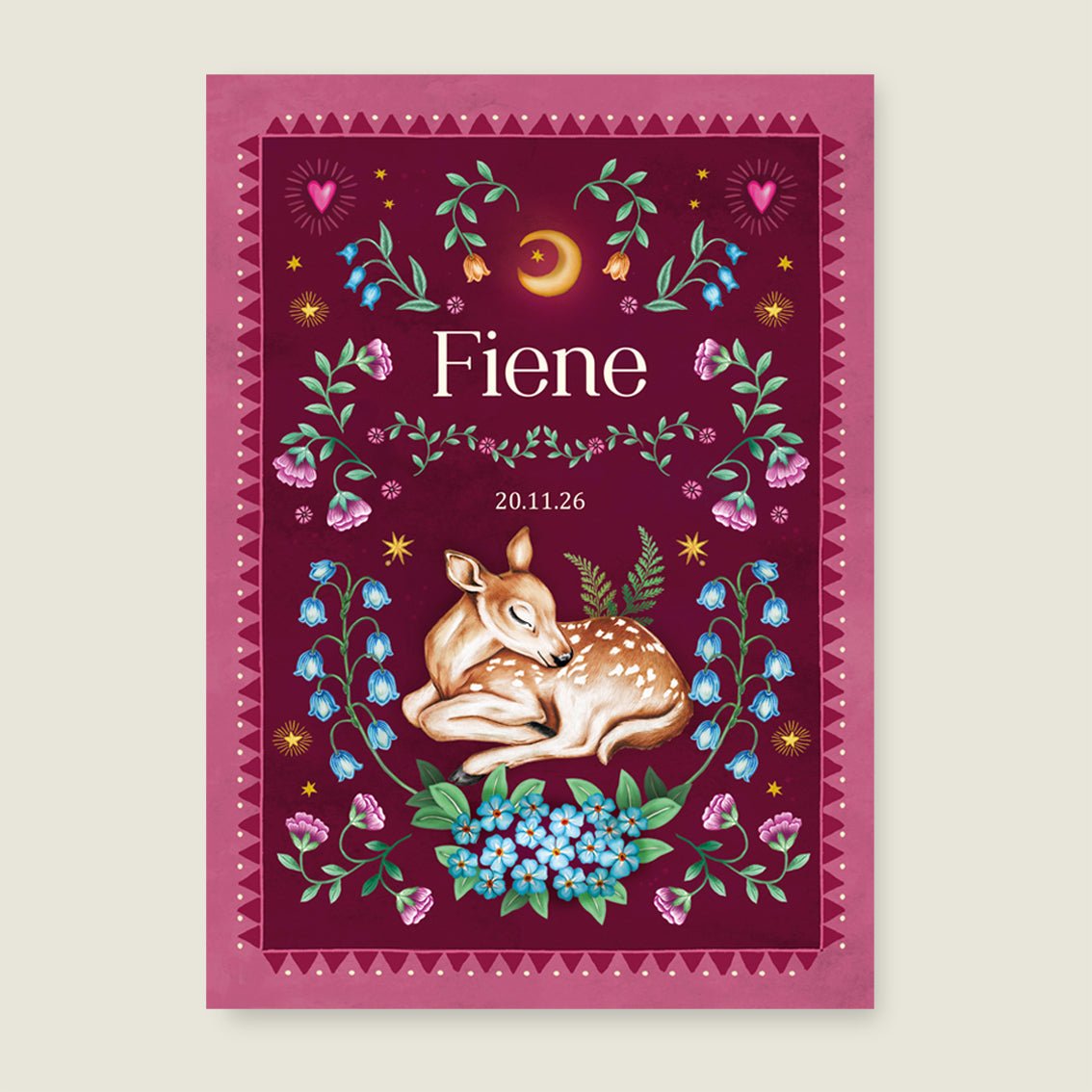 Print Dear Moonlight Red - Story of July