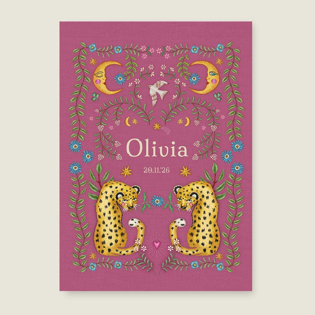 Print Embroider Panter Pink - Story of July