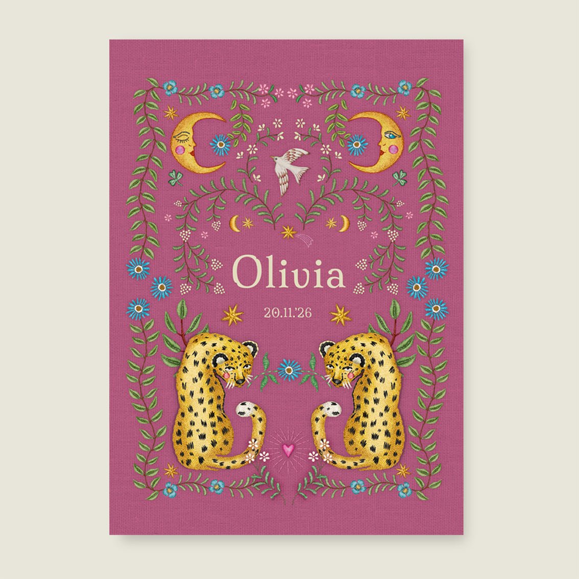 Print Embroider Panter Pink - Story of July