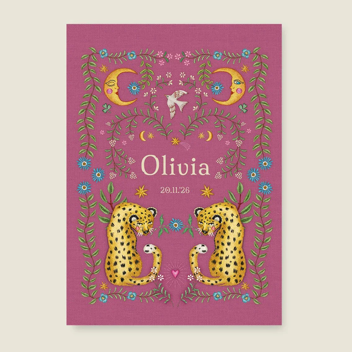 Print Embroider Panter Pink - Story of July