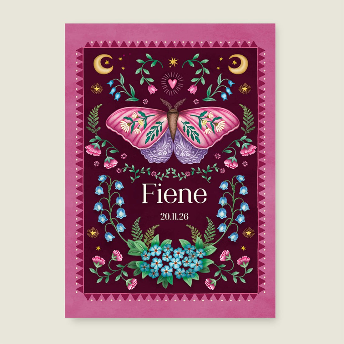 Print Moon Moth Red - Story of July