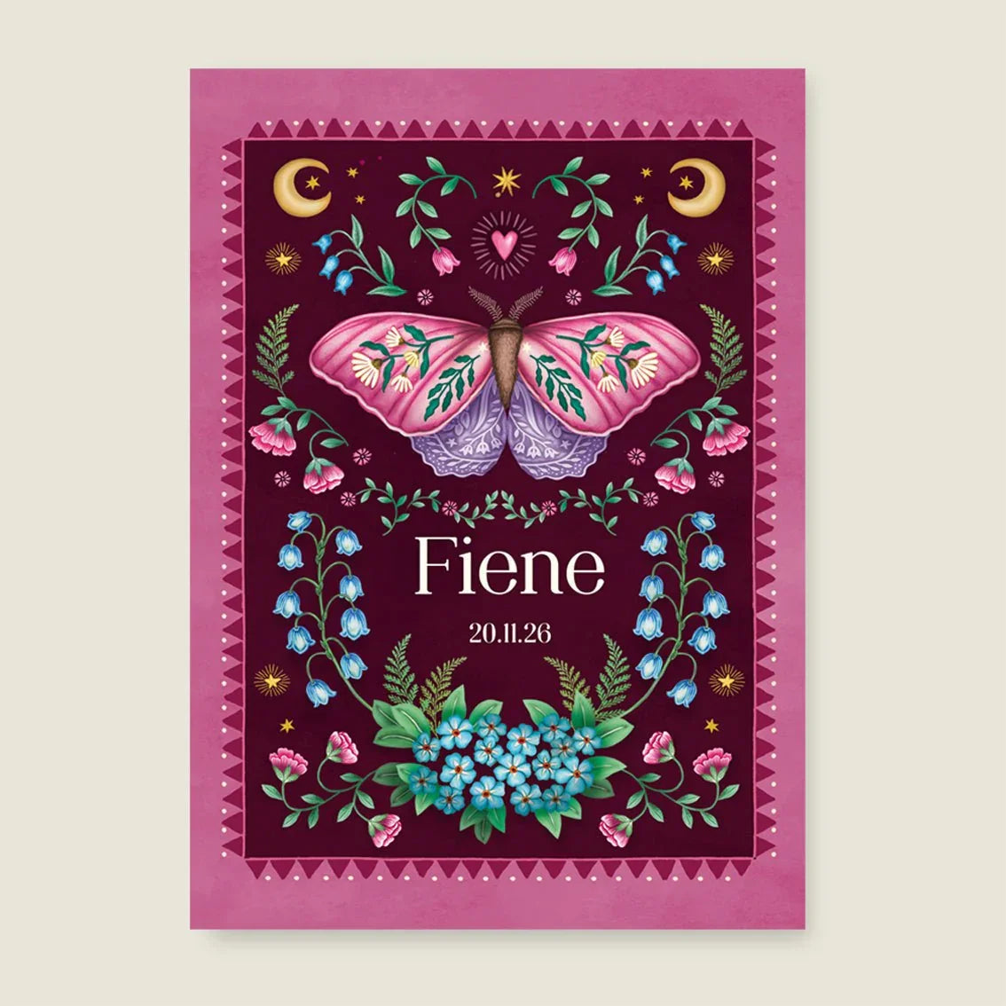 Print Moon Moth Red - Story of July