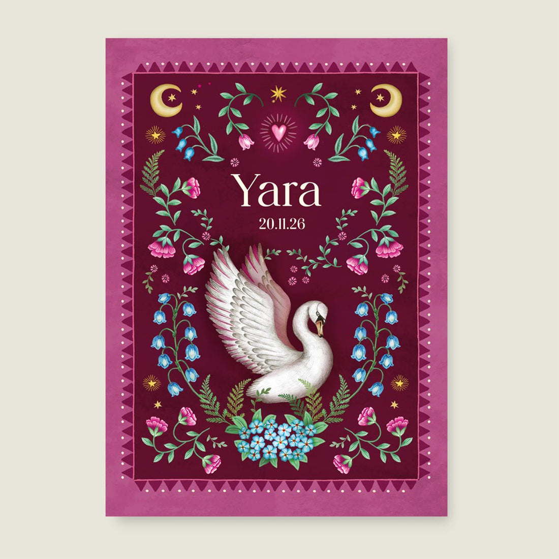 Print Moon Swan Red - Story of July