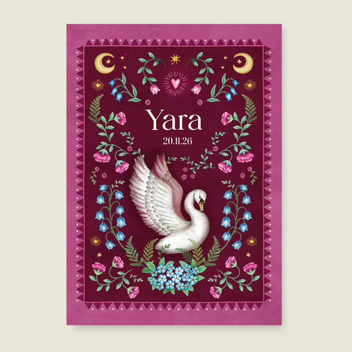 Print Moon Swan Red - Story of July