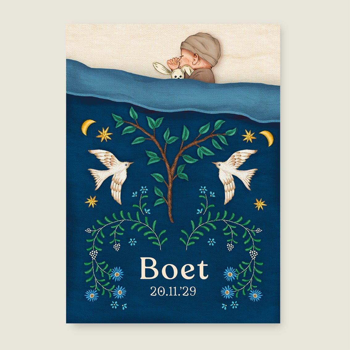 Print Sleep Tight Dark Blue - Story of July