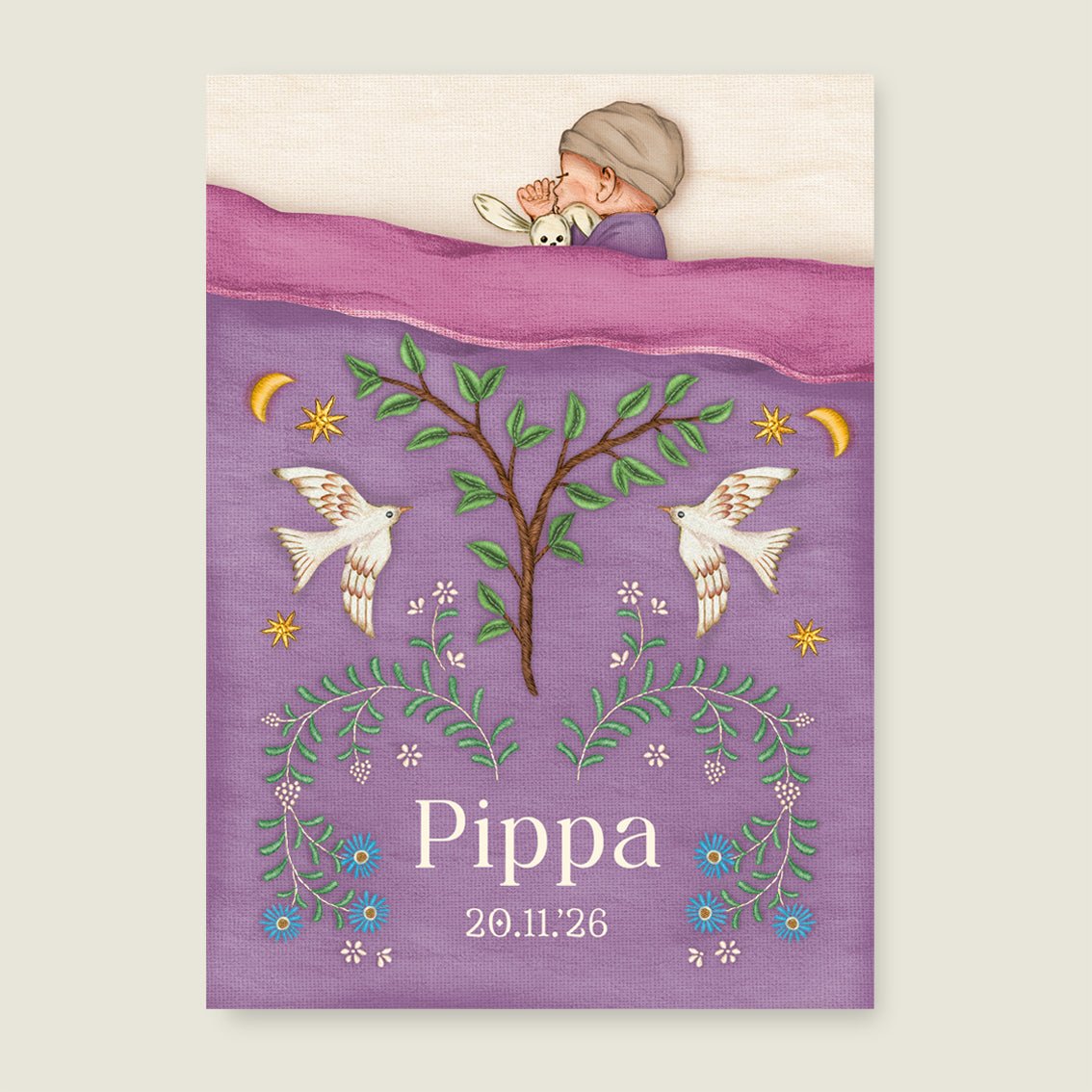 Print Sleep Tight Paars - Story of July