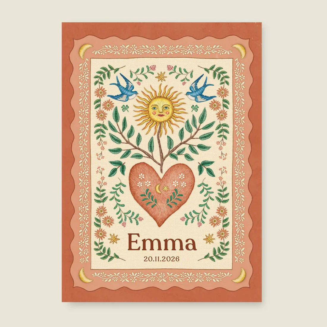 Print Sparrow Birds Terra - Story of July