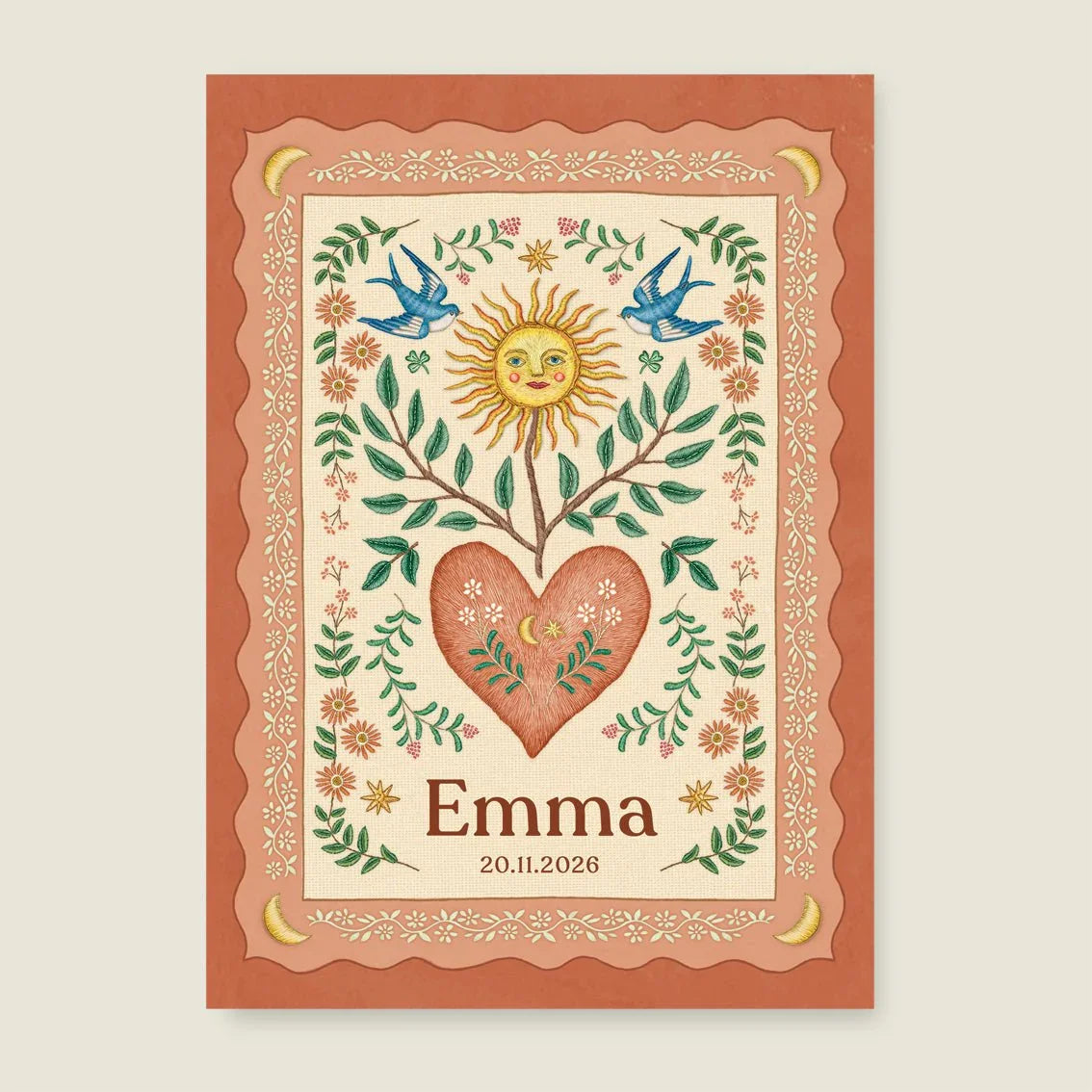 Print Sparrow Birds Terra - Story of July