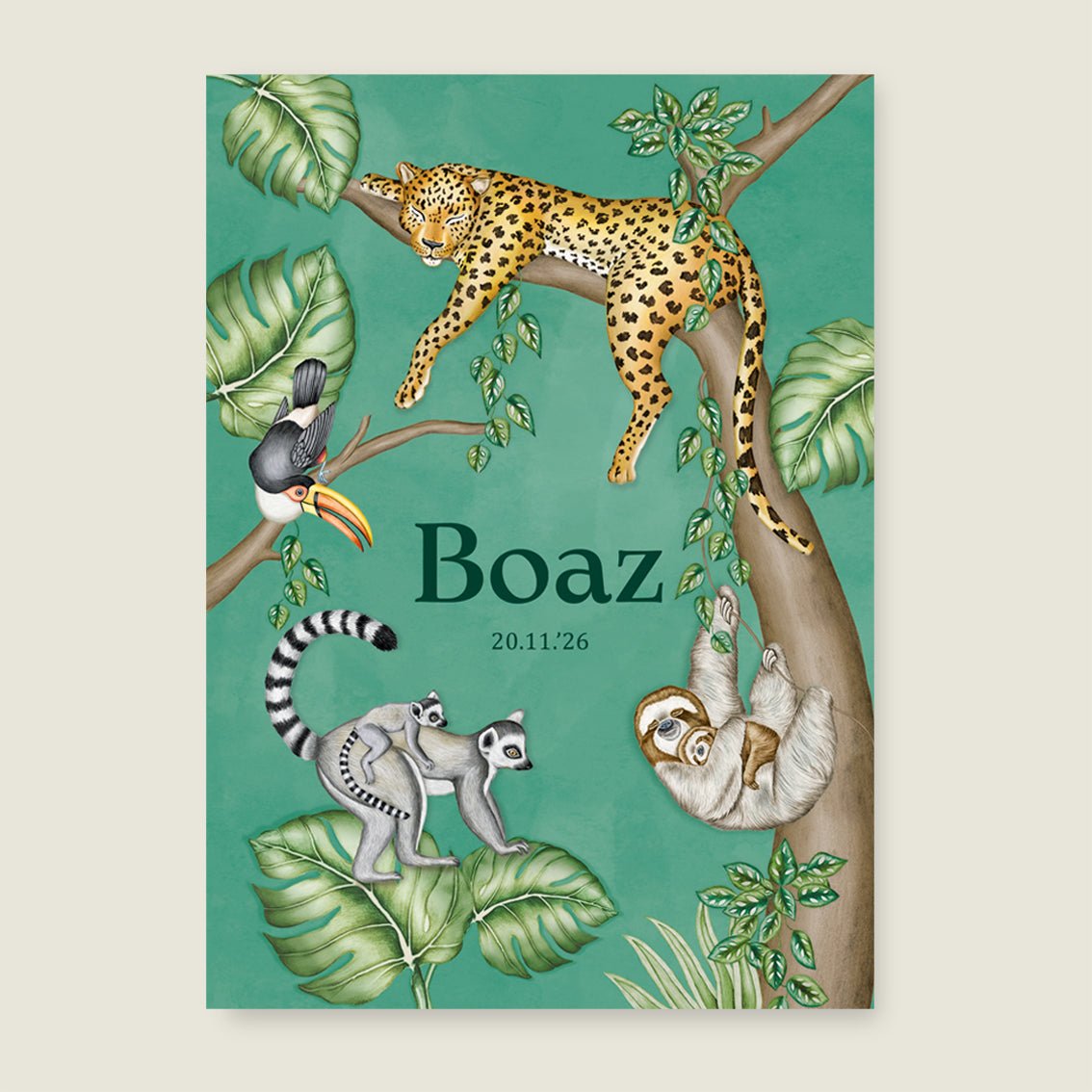 Print Tree Panter Green - Story of July