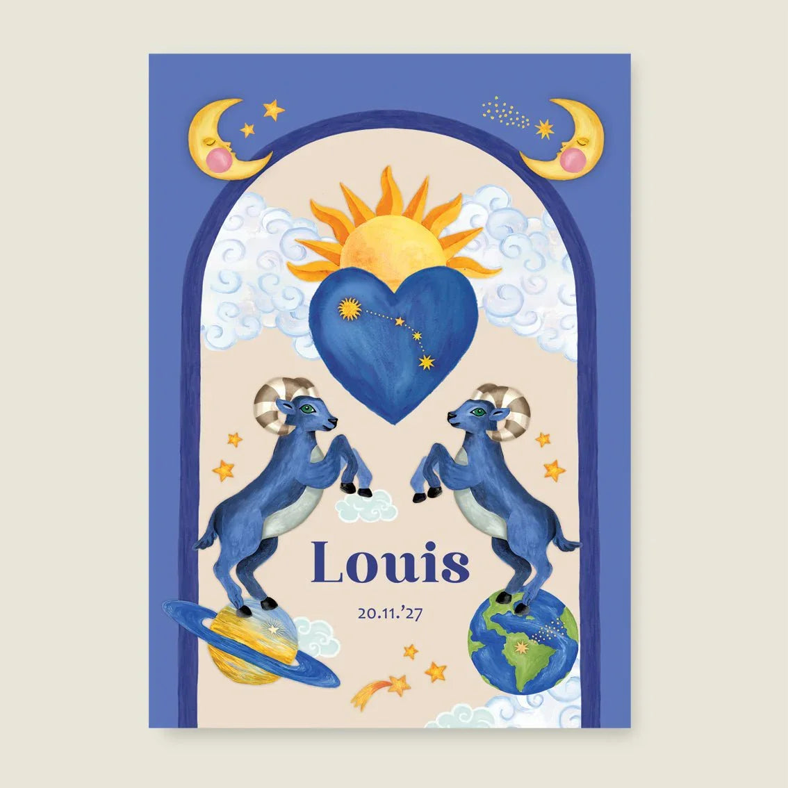 Print Zodiac Aries - Story of July