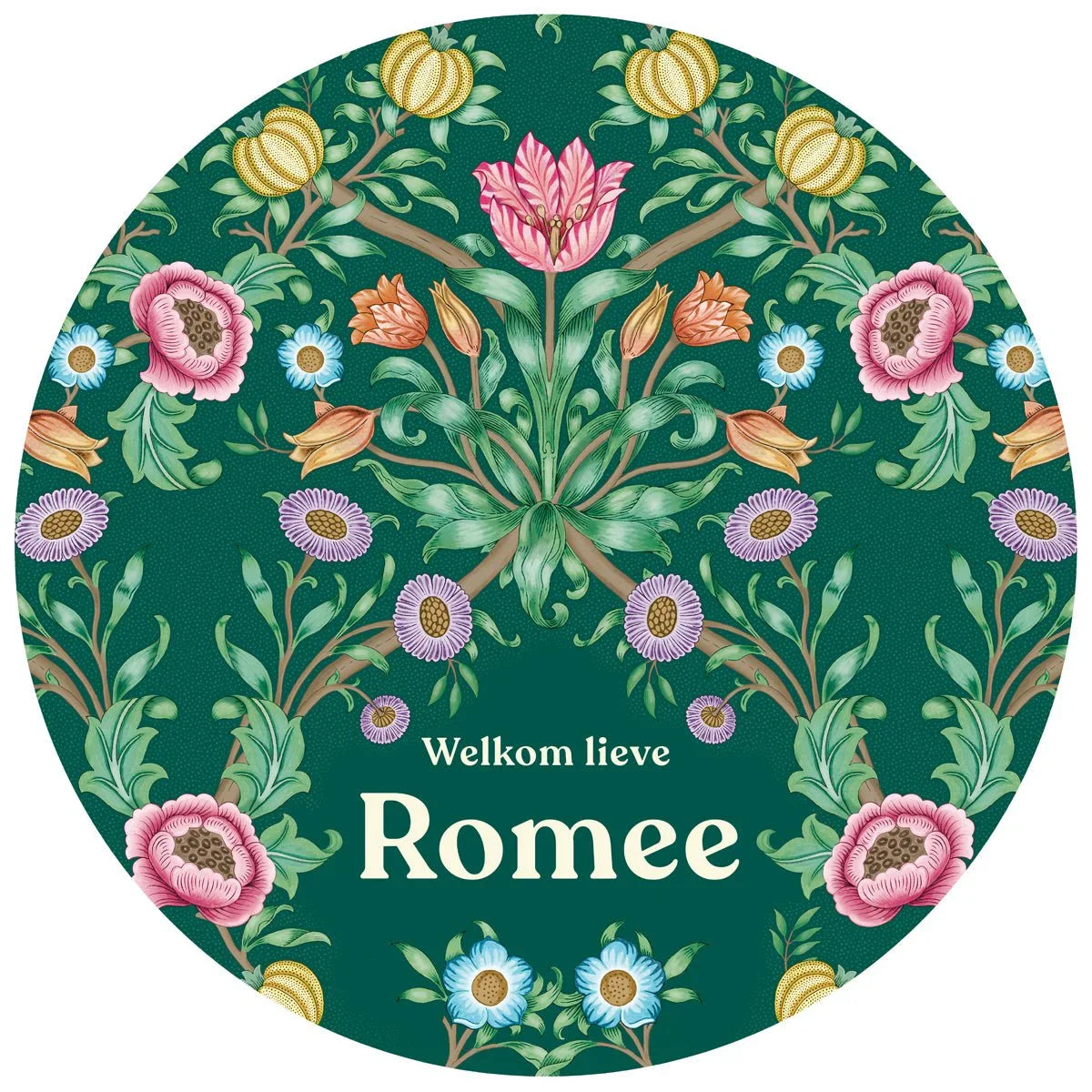 Raamsticker Blooming Flowers Green - Story of July