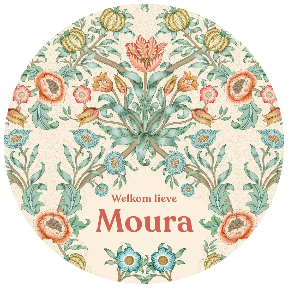 Raamsticker Blooming Flowers Terra - Story of July