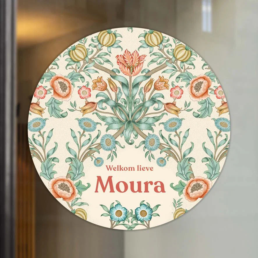 Raamsticker Blooming Flowers Terra - Story of July