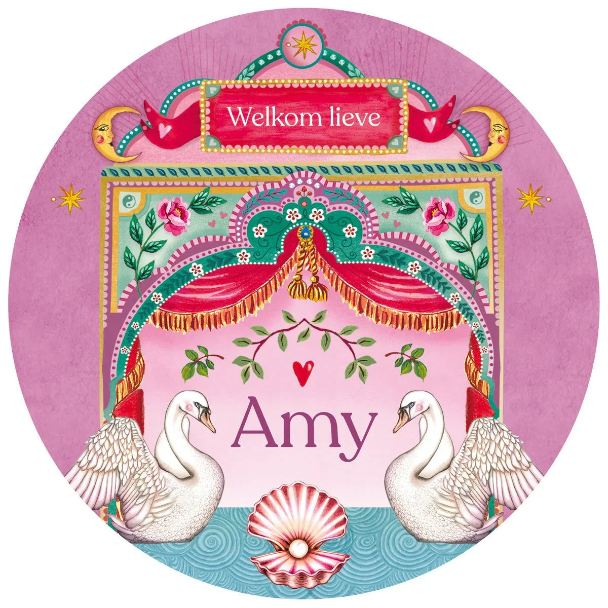 Raamsticker Dancing Swan Pearl - Story of July