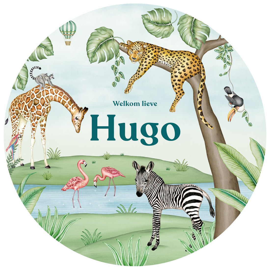 Raamsticker Jungle Animals - Story of July