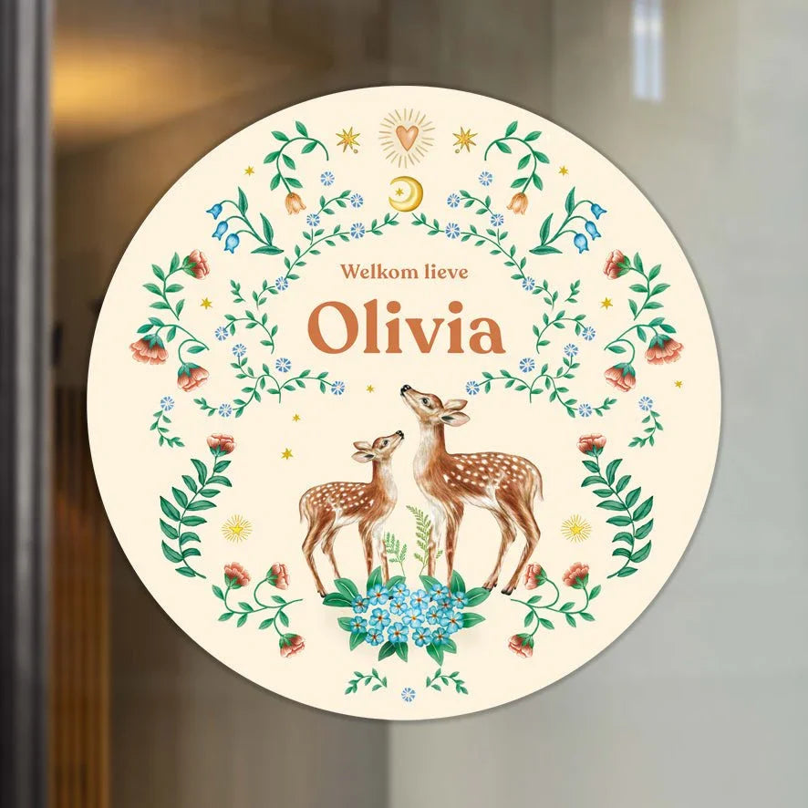 Raamsticker Little Deer Offwhite - Story of July