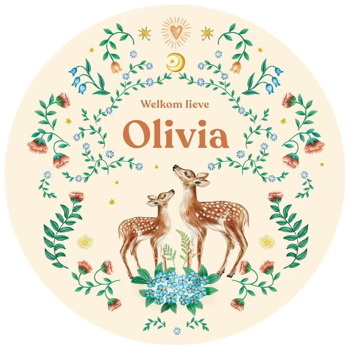 Raamsticker Little Deer Offwhite - Story of July