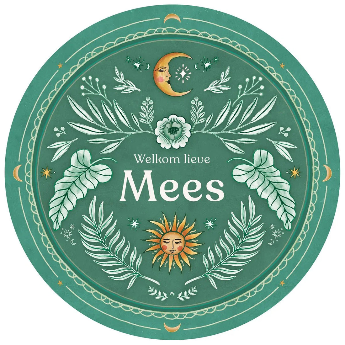 Raamsticker Moonchild Green - Story of July