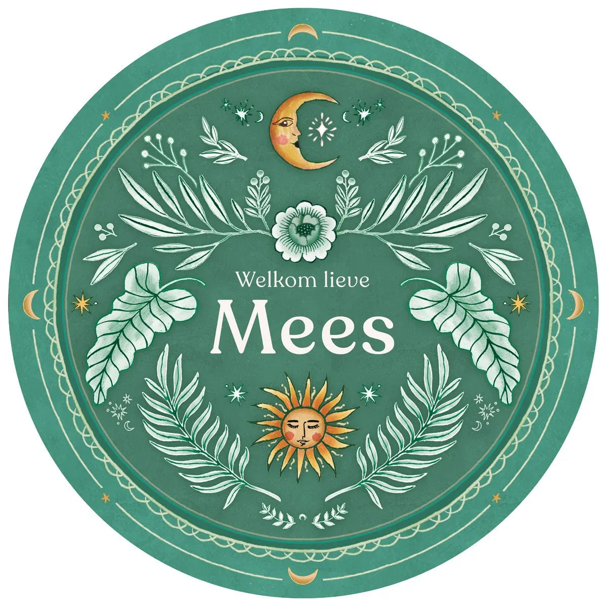 Raamsticker Moonchild Green - Story of July