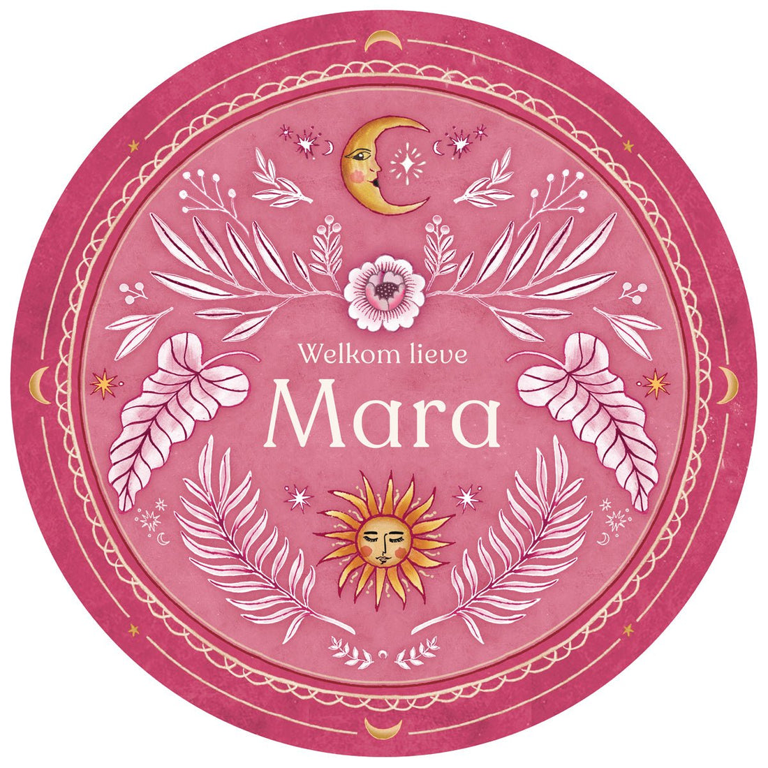 Raamsticker Moonchild Pink - Story of July