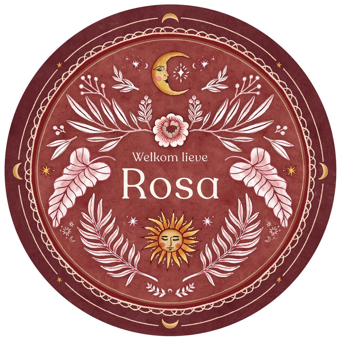 Raamsticker Moonchild Red - Story of July