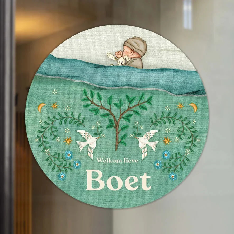 Raamsticker Sleep Tight Blue - Story of July