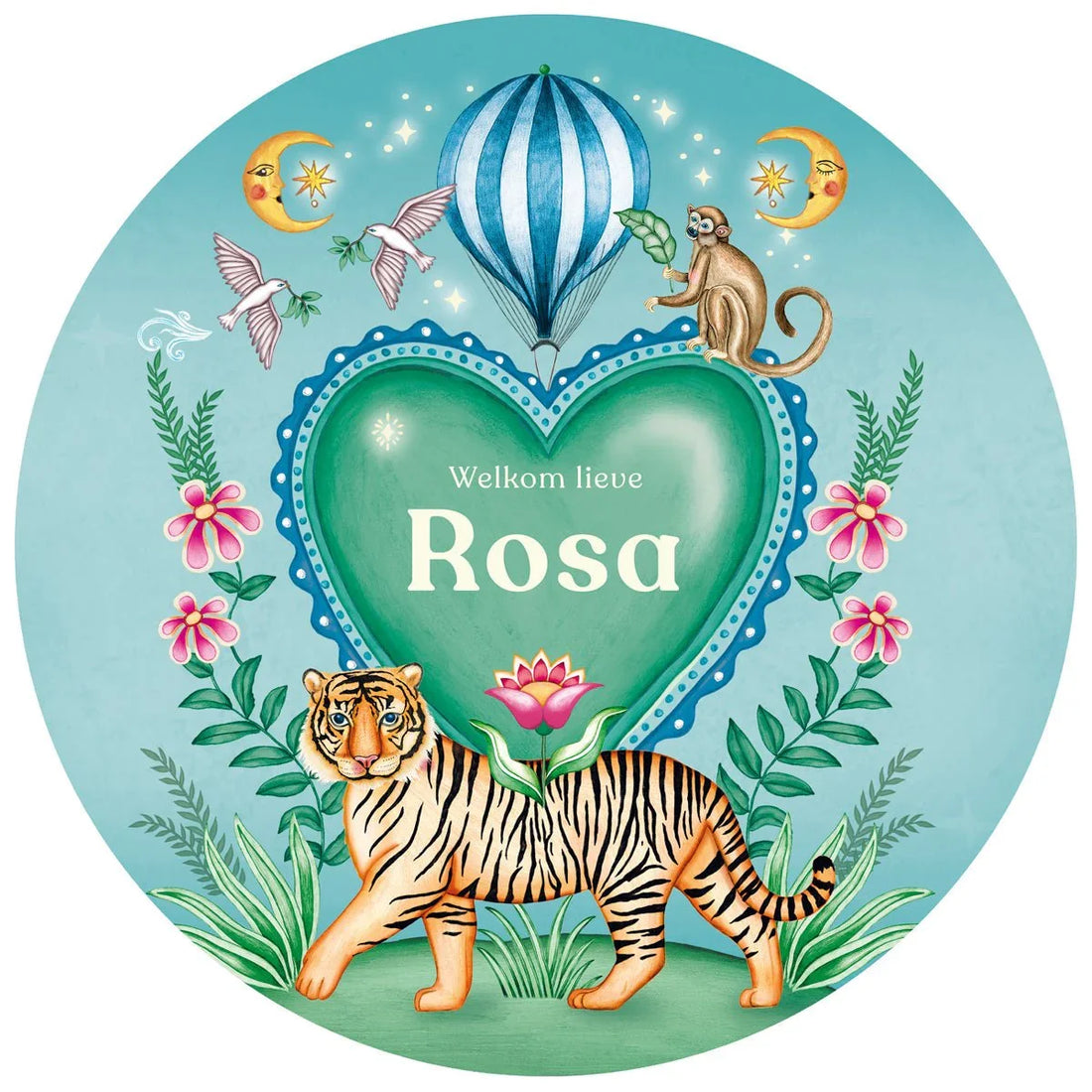 Raamsticker Tiger Heart - Story of July