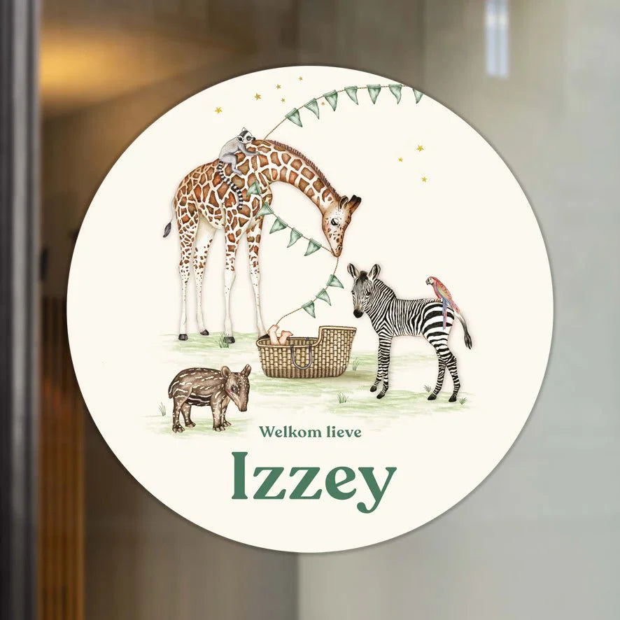 Raamsticker Welcome Baby - Story of July