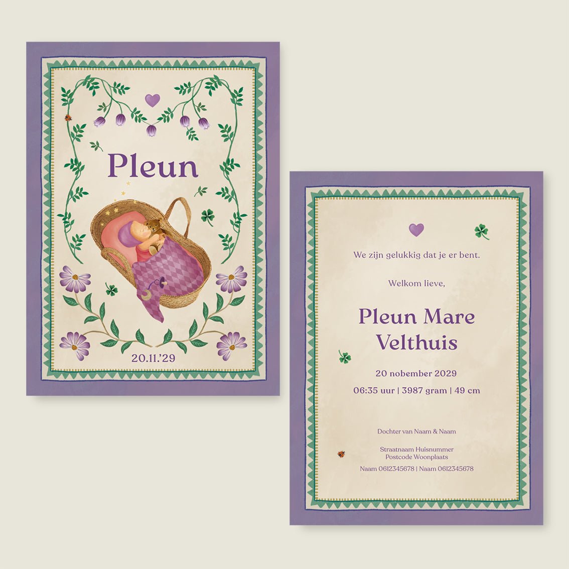 Sample Baby Paars - Story of July