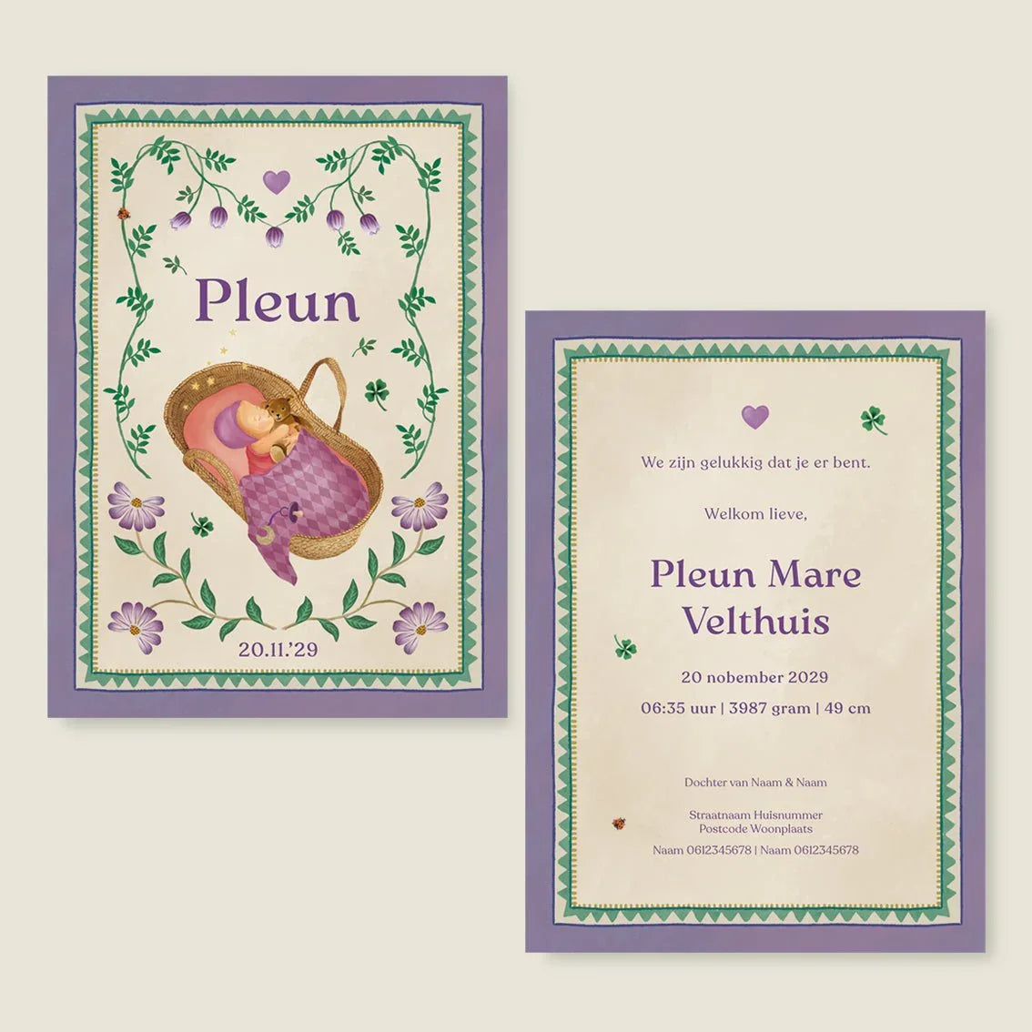 Sample Baby Paars - Story of July