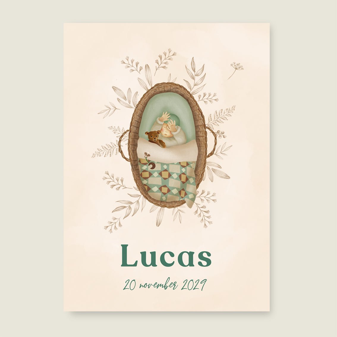 Sample Baby Quilt Green - Story of July