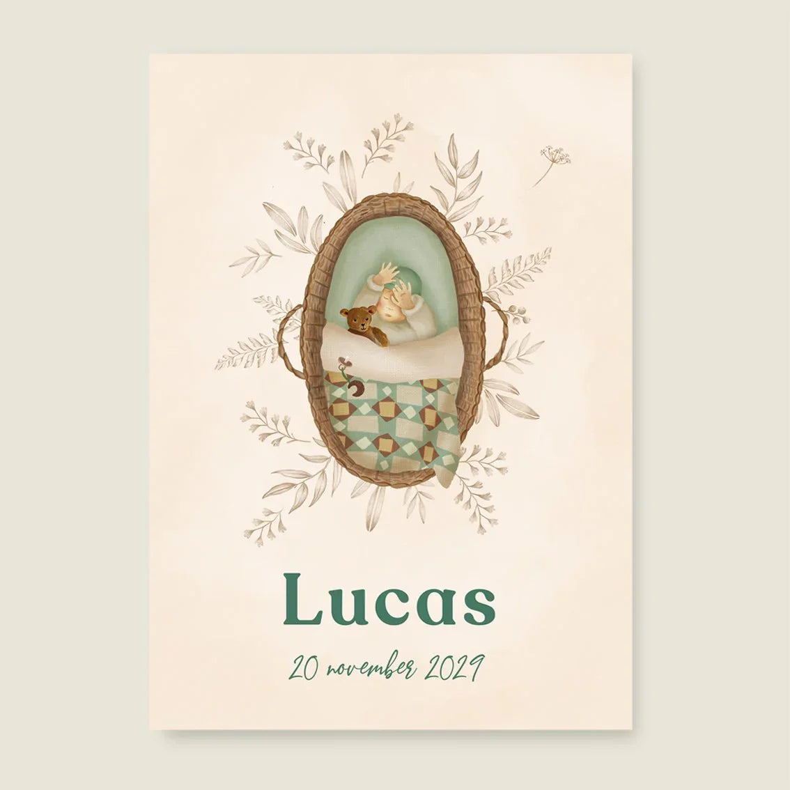 Sample Baby Quilt Green - Story of July