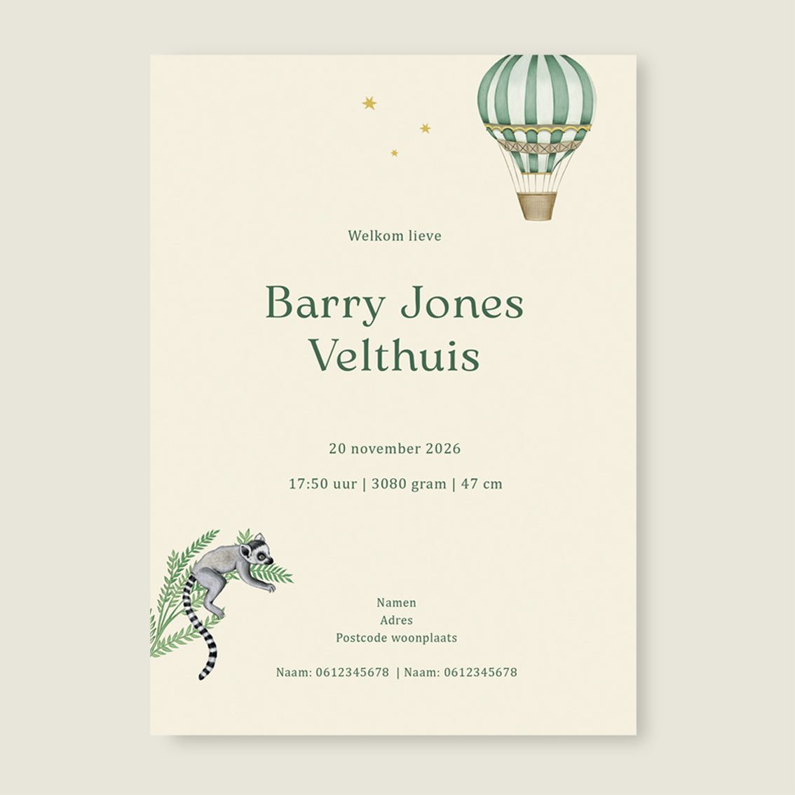 Sample Balloon Panter Green - Story of July