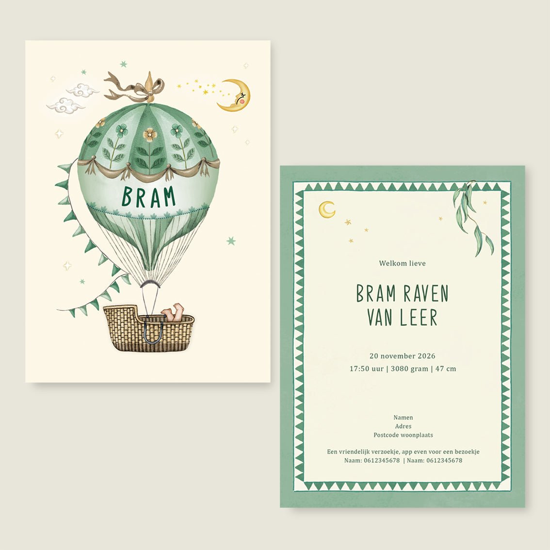 Sample Basket Balloon Lightgreen - Story of July