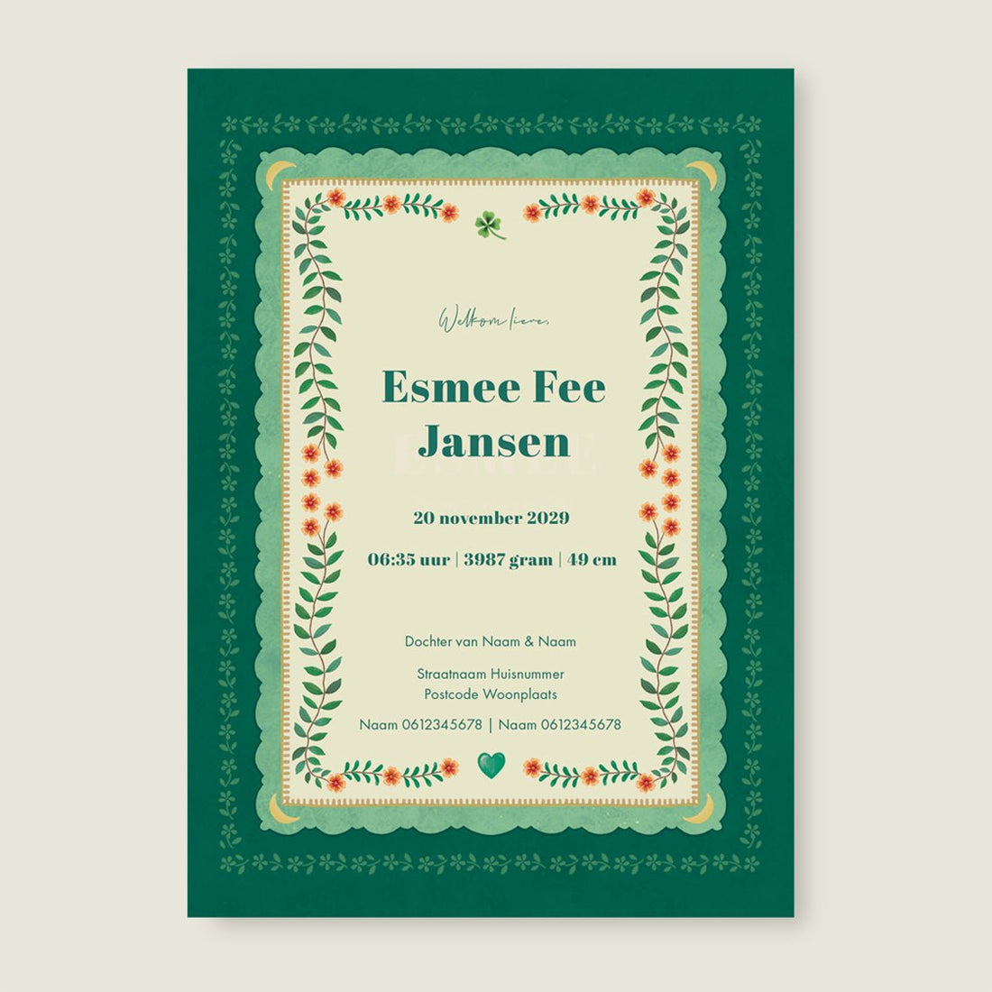 Sample Blooming Sun Green - Story of July