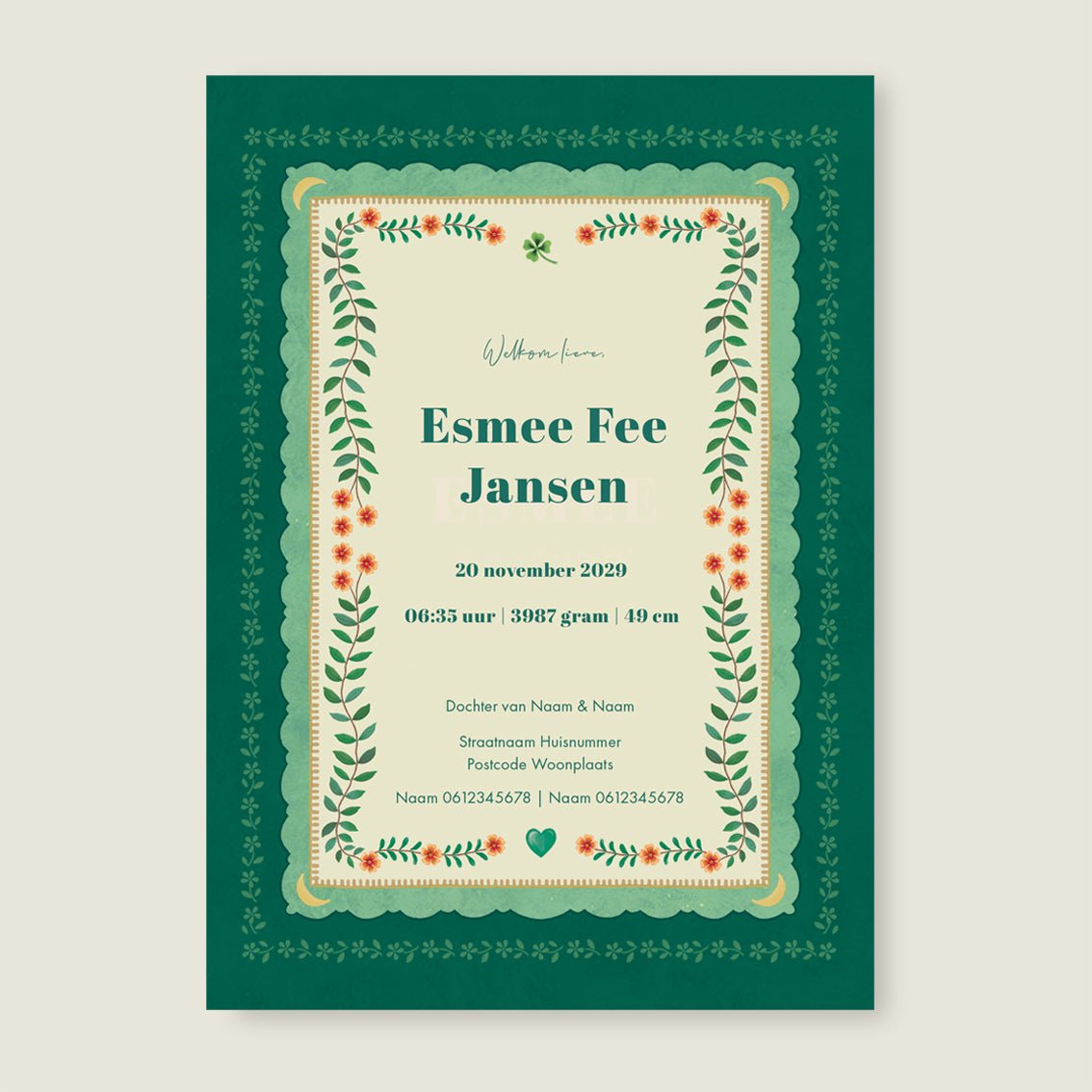 Sample Blooming Sun Green - Story of July