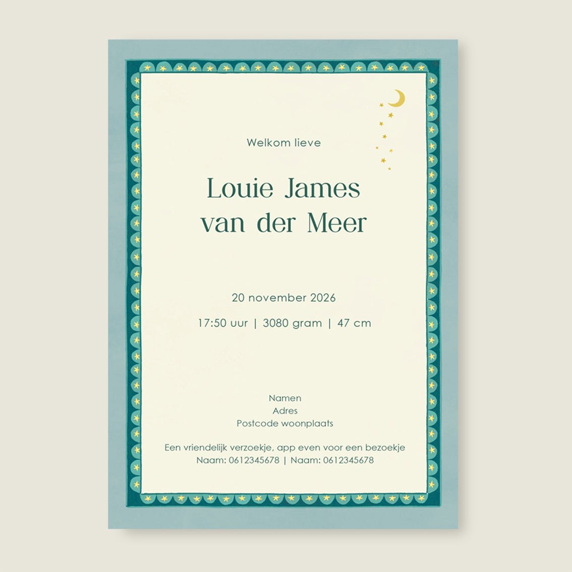 Sample Carrousel Green - Story of July