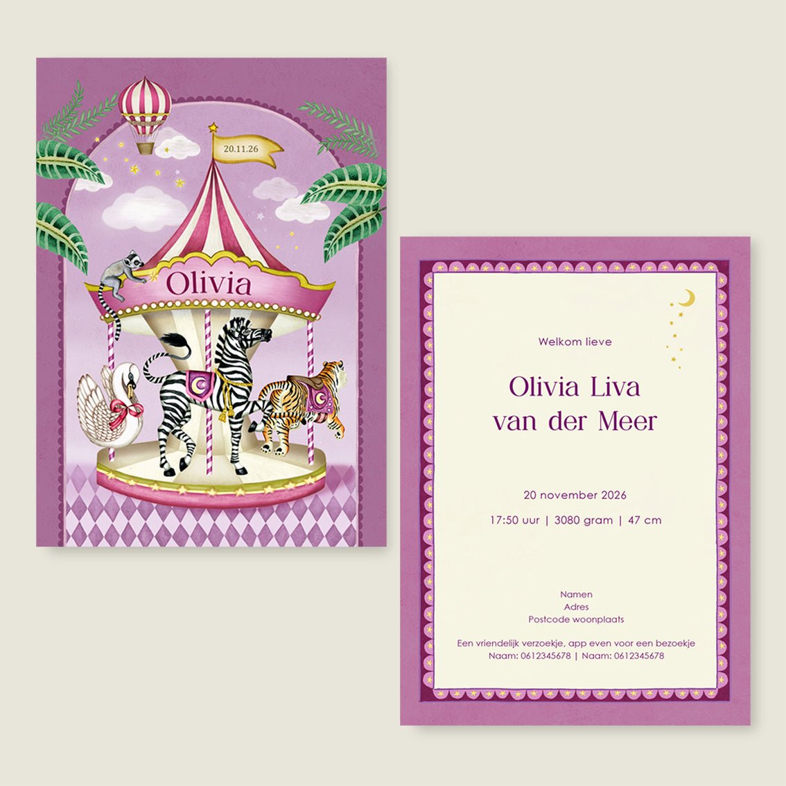 Sample Carrousel Purple - Story of July